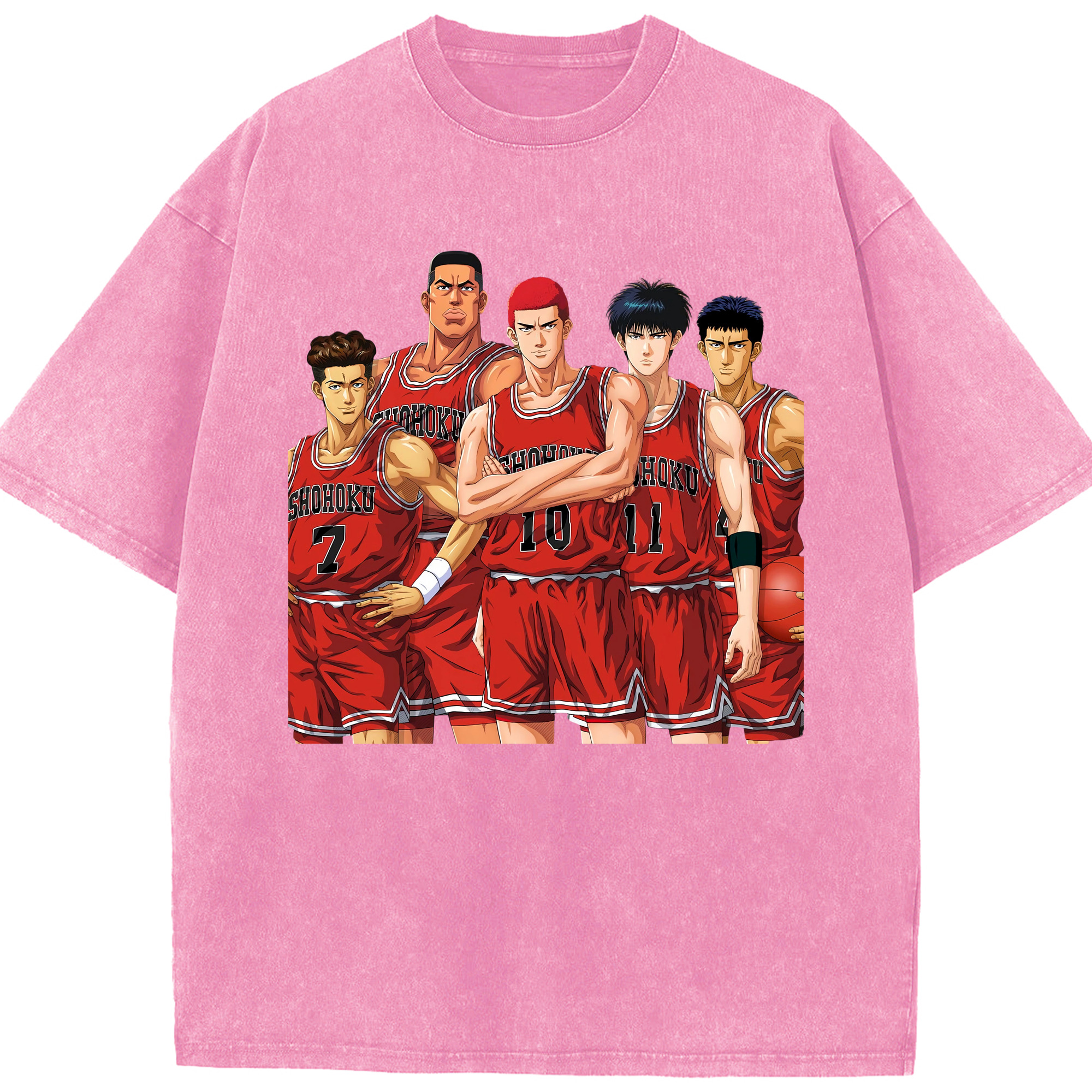 （画像用） SLAM DUNK／スラムダンク 綿100% ヴィンテージ風 半袖Tシャツ（フロントプリント）